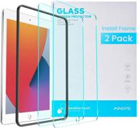 📱 premium 2-pack ipad 9.7" 6th generation screen protector | tempered glass for ipad pro 9.7 & air 2 | compatible with apple pencil | hd anti-scratch | easy install frame | gift idea logo