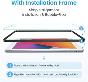 img 1 attached to 📱 Premium 2-Pack iPad 9.7" 6th Generation Screen Protector | Tempered Glass for iPad Pro 9.7 & Air 2 | Compatible with Apple Pencil | HD Anti-Scratch | Easy Install Frame | Gift Idea