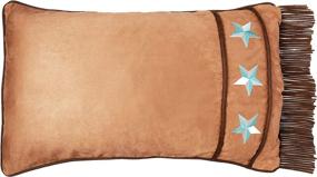 img 3 attached to 🌟 Turquoise Super King HiEnd Accents Laredo Western Star Faux Suede 6 PC Comforter Set