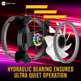 img 2 attached to 🌬️ Enhance Your PC Cooling with EZDIY-FAB 120mm RGB LED Case Fan - 5 Pack Set