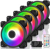 🌬️ enhance your pc cooling with ezdiy-fab 120mm rgb led case fan - 5 pack set logo