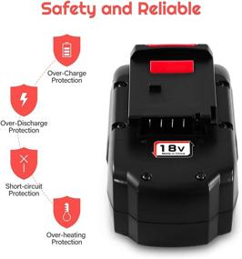 img 1 attached to 🔋 High Capacity Ni-Mh PC18B Replacement Battery (2 Packs Upgraded to 4.0Ah) for Porter Cable 18V Tools