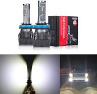 💡 alla lighting s-hcr h8 h9 h11 led bulbs: 10000 lumens super bright white forward lighting/fog lights logo