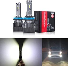 img 4 attached to 💡 Alla Lighting S-HCR H8 H9 H11 LED Bulbs: 10000 Lumens Super Bright White Forward Lighting/Fog Lights