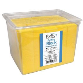 img 4 attached to 🔸 ForPro Ultra Gold Buffing Block, 240 Grit, Four-Sided Manicure & Pedicure Nail Buffer - 20-Count Pack