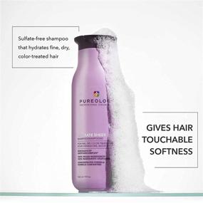 img 3 attached to Pureology Hydrate Sheer Shampoo - Lightweight, Hydrating, Silicone-Free Treatment for Fine, Dry, Color-Treated Hair - Vegan Formula