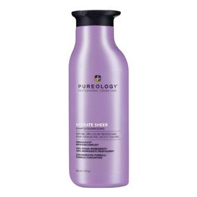 img 4 attached to Pureology Hydrate Sheer Shampoo - Lightweight, Hydrating, Silicone-Free Treatment for Fine, Dry, Color-Treated Hair - Vegan Formula