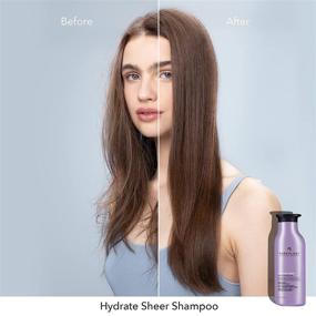 img 2 attached to Pureology Hydrate Sheer Shampoo - Lightweight, Hydrating, Silicone-Free Treatment for Fine, Dry, Color-Treated Hair - Vegan Formula