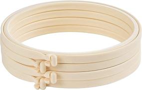img 4 attached to 🧵 Caydo 4 PCS 6 Inch Plastic Cross Stitch Hoops Rings - No-Screw Embroidery Hoops Set for Aida Cloth - Ideal for Art Crafts, Sewing Projects, and more!