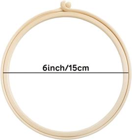 img 1 attached to 🧵 Caydo 4 PCS 6 Inch Plastic Cross Stitch Hoops Rings - No-Screw Embroidery Hoops Set for Aida Cloth - Ideal for Art Crafts, Sewing Projects, and more!