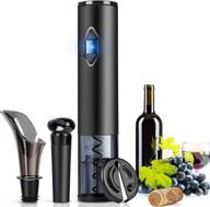 🍷 effortless wine opening: electric corkscrew set with foil cutter, vacuum stopper, and wine aerator pourer - perfect for dates, parties, and wine lovers (3 piece gift set) логотип