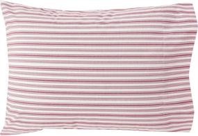img 3 attached to 🛏️ Nautica Percale Collection Twin Bed Sheet Set - 100% Cotton, Crisp & Cool, Lightweight & Moisture-Wicking Bedding - Coleridge Red