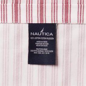 img 1 attached to 🛏️ Nautica Percale Collection Twin Bed Sheet Set - 100% Cotton, Crisp & Cool, Lightweight & Moisture-Wicking Bedding - Coleridge Red
