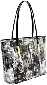 img 3 attached to 👜 Michelle's Printed Magazine Collage Women's Handbags & Wallets – Perfect Matching Set for Style-conscious Shoppers