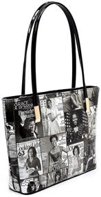 img 2 attached to 👜 Michelle's Printed Magazine Collage Women's Handbags & Wallets – Perfect Matching Set for Style-conscious Shoppers