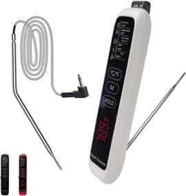 img 4 attached to 🔥 Enhance Your Culinary Precision with Smart Guesser Dual Probe Digital Meat Thermometer - Waterproof, Backlit, Instant Read for Kitchen Cooking, Oven, BBQ, and More!