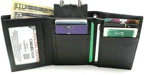 img 1 attached to 💼 Stylish Trifold Leather Wallet: A Must-Have Addition to Men's Accessories - 130 RFTF