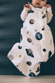 img 1 attached to 🌙 Planetary Cotton Muslin Sleep Bag by Little Unicorn - Premium 100% Cotton, Ultra-Soft and Lightweight, Baby Sleep Sack, Size Medium: 6-12 Months, Easy-to-Clean, Machine Washable, 1.1 TOG