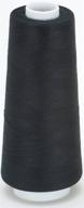 premium black overlock thread with 3000-yard length: coats surelock thread & zippers logo