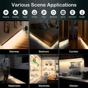 img 3 attached to Enhance Safety and Convenience with Motion Sensor Lights: Plug-in 🔦 LED Step Lights Strip with Power Timer Dimmer and Multi-Functional Controller