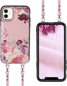 img 2 attached to 👜 Stylish Crossbody Case Wallet for iPhone 12/12 Pro [6.1inch] - Pink, Compatible with 2020 Release - Card Holder, Adjustable Strap, Fashionable Design, PU Leather Flip Cases