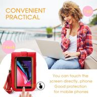 stylish women's cell phone bag: lkzaiy pu leather crossbody with detachable chain strap & clear wallet logo