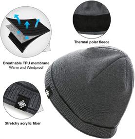 img 1 attached to 🧣 Warm Winter Beanie for Men & Women: DOANNOTIUM Skull Cap for Outdoor Sport