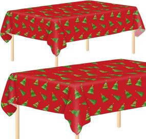 img 4 attached to 🎄 Aneco Christmas Tablecloth Decorative Supplies