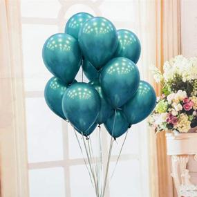 img 3 attached to 🎉 Teal and Gold Birthday Party Decorations for Women - Golden Happy Birthday Balloons, Polka Dot Fans, and Teal Gold Balloons for Women's 30th/40th/50th Birthday Celebration