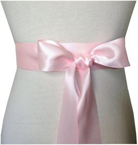 img 2 attached to 💍 Silk Ribbon Sash for Wedding Dress - Simple & Classic Bridal Belt