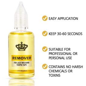 img 3 attached to Tape in Extension Remover: Quick & Gentle Hair Extensions, Wig, and Glue Remover - 1 Bottle Solution