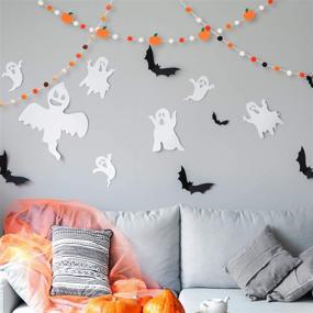 img 1 attached to 🍁 Tatuo 3-Piece Fall Ball Garland: Festive Wool Pom Pom Banner for Thanksgiving and Autumn Decorations