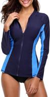 👗 attraco ladies zipper athletic medium women's clothing, swimsuits, and cover ups: style and performance combined logo