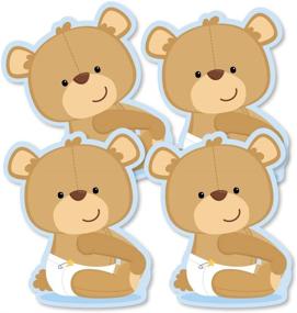 img 4 attached to DIY Baby Shower Party Essentials - Set of 20 Baby Boy Teddy Bear Decorations