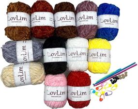 img 4 attached to 🧶 LovLim Crochet Yarn Kit - 12x60g Chenille Yarn Skeins for Crochet and Knitting - 1200+ Yard - Free Crochet/Amigurumi Patterns - Craft Worsted Yarn Perfect Kit