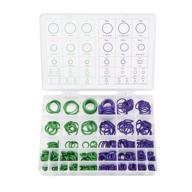 🔍 495-piece sae metric o-ring kit with o-ring pick & installation tools - rubber washer o-rings for a/c, plumbing, automotive (green purple) logo