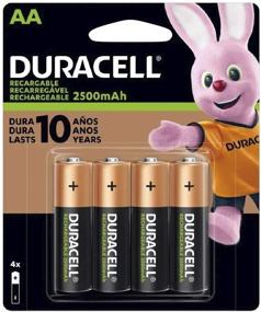 img 2 attached to 🔋 Прочные и долговечные перезаряжаемые батарейки Duracell AA NiMH - набор из 4 штук, 2500 мАч