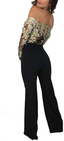img 3 attached to 👗 Ophestin Women's Clothing: Bodycon Jumpsuit Rompers with Shoulder Detailing