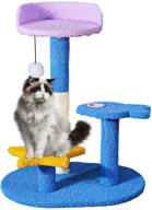 🐱 sasapet adorable cat scratching post with natural sisal - climbing activity cat tree cat scratcher tower - interactive toys for cats and kittens logo