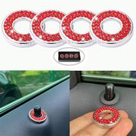 pikki bling red car door lock accessories women door lock bling inner car stickers for c class accessories (red) logo