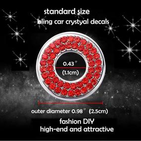 img 3 attached to Pikki Bling Red Car Door Lock Accessories Women Door Lock Bling Inner Car Stickers For C Class Accessories (Red)