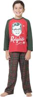🎄 shop the festive 'ralphie glasses triple dog dare you' plaid pajama set for boys this holiday season logo