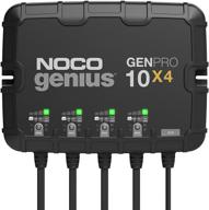 🔋 noco genius 4-bank marine charger genpro10x4 - 40a (10a per bank), fully-automatic smart 12v onboard battery charger, maintainer, desulfator & temperature compensator логотип