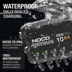 img 2 attached to 🔋 NOCO Genius 4-Bank Marine Charger GENPRO10X4 - 40A (10A Per Bank), Fully-Automatic Smart 12V Onboard Battery Charger, Maintainer, Desulfator & Temperature Compensator