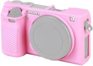 📷 optimized hood case in pink for sony alpha a6000 ilce-6000 digital camera - anti-scratch, soft silicone housing protective cover skin logo