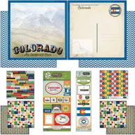 🏞️ colorado vintage scrapbook kit: themed paper and stickers set by scrapbook customs logo