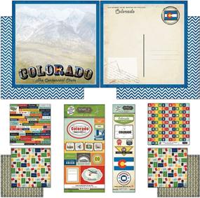 img 1 attached to 🏞️ Colorado Vintage Scrapbook Kit: Themed Paper and Stickers Set by Scrapbook Customs