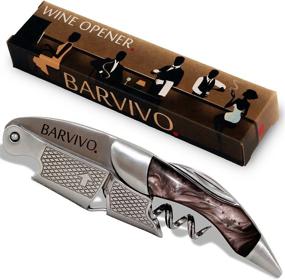 img 4 attached to 🍷 Barvivo Professional Waiter's Corkscrew - Essential Beer and Wine Bottle Opener for Waiters, Sommeliers, and Bartenders Worldwide. Crafted with Stainless Steel and Sleek Black Resin.