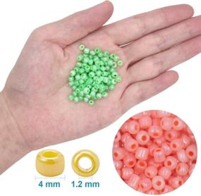 img 2 attached to EuTengHao 6000pcs Glass Seed Beads: High-Quality Crafting Supplies for 📿 DIY Bracelet Necklaces - 24 Vibrant Colors & Clear Bracelet String Included