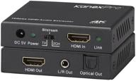 kanex pro 4k hdmi audio extractor - 18gbps 4k hdmi audio extractor with dolby atmos (haecoax3), black logo